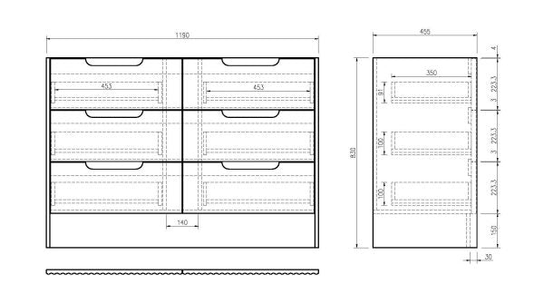 Rhea Fluted Freestanding Vanity 1200mm – Natural Oak