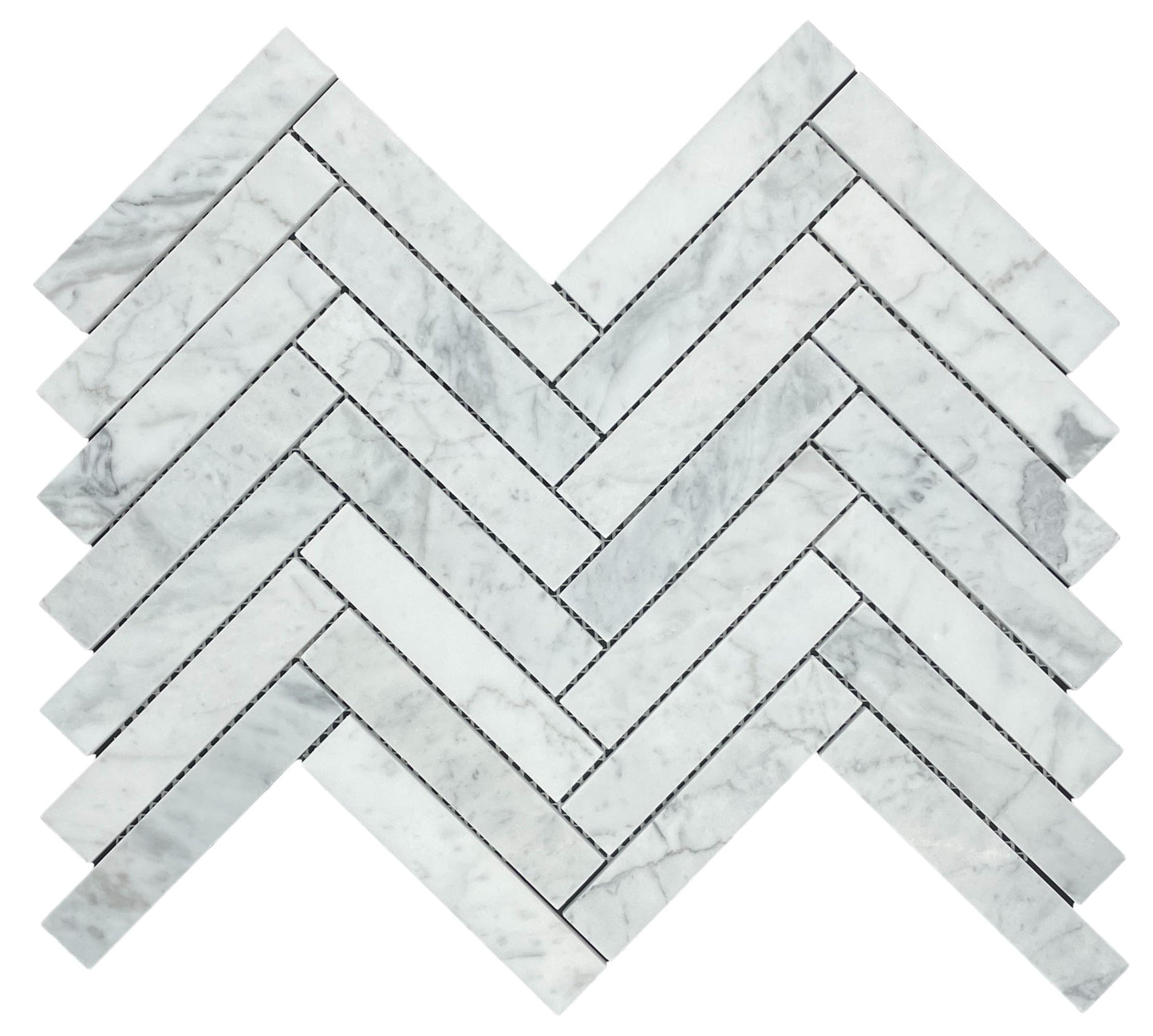 Herringbone Honed 132mm - Carrara