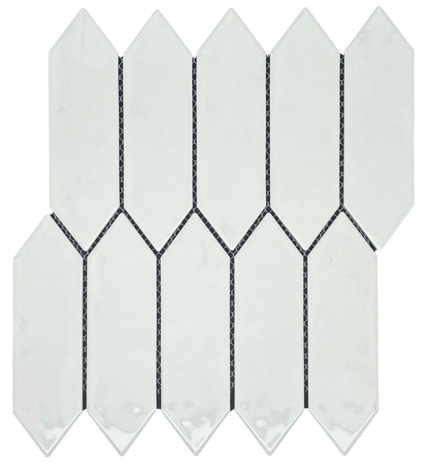 Long Hexagon Gloss - White