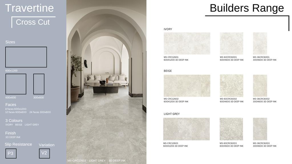 Travertino Cross Cut - Ivory