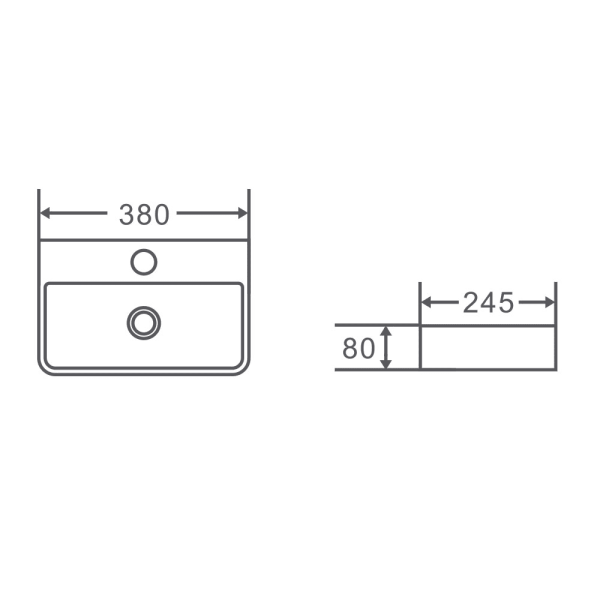 Mini Compact Wall Hung Basin