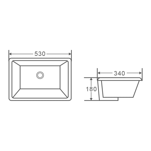 Nue Rectangle Undermount Basin