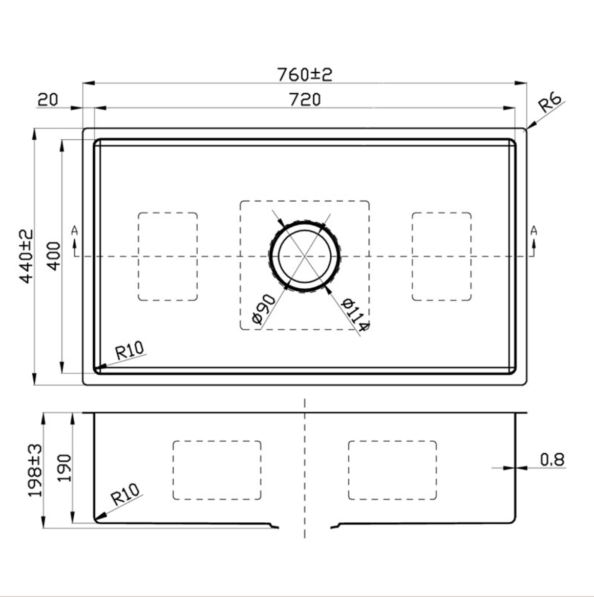 Cora Single Bowl Sink 720×400