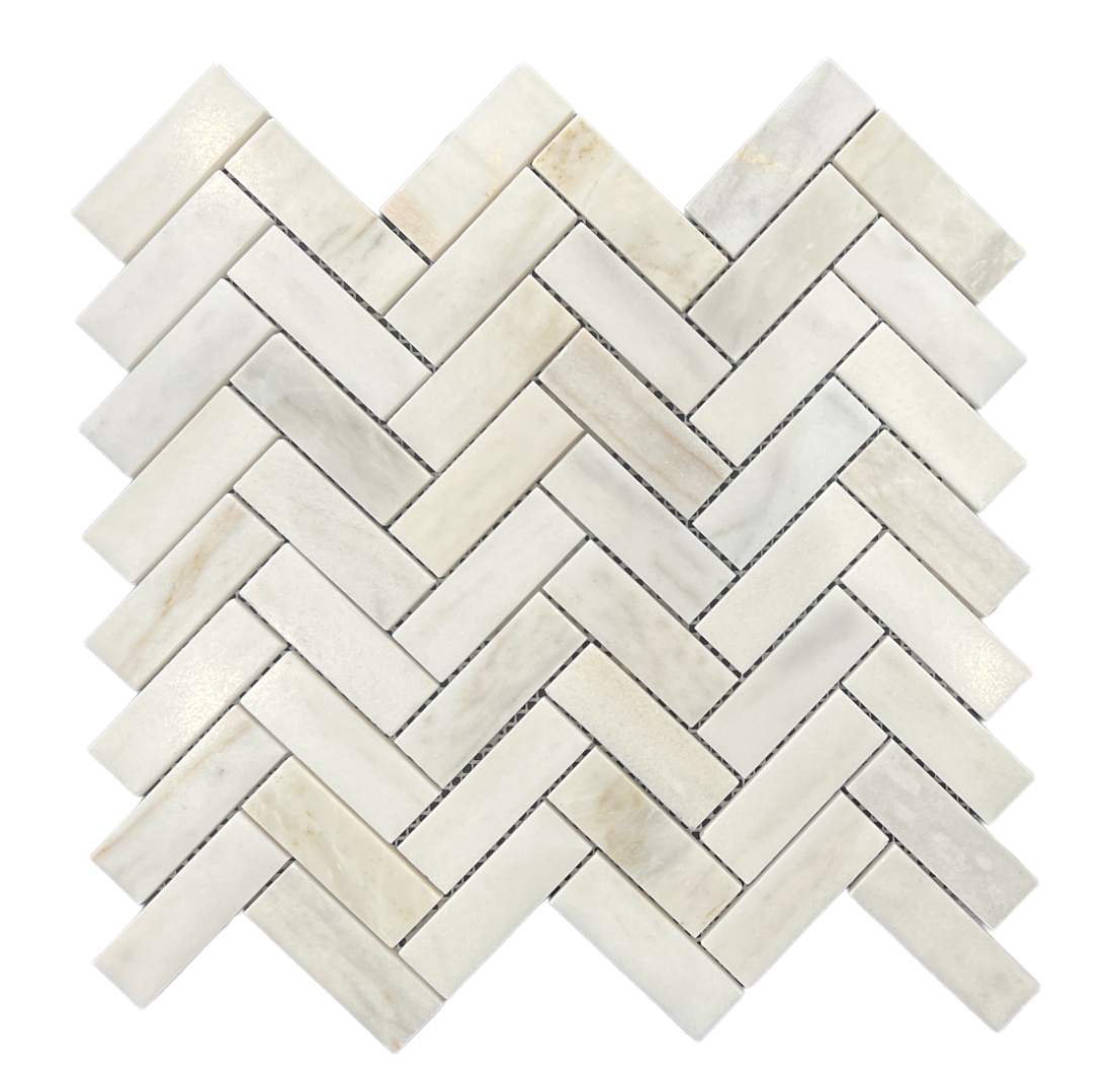 Herringbone Honed 72mm - Lotus White
