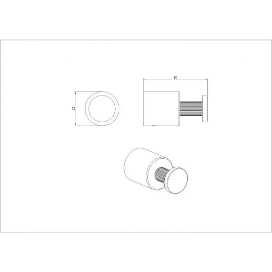 Caddence Robe Hook - Gunmetal