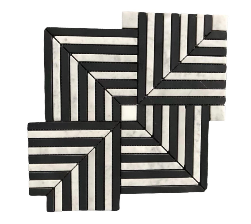 Modern Honed - Nero and Carrara