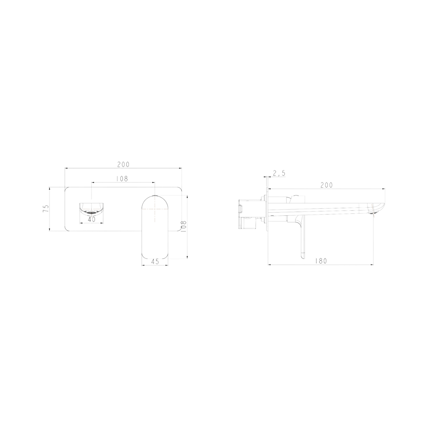 Norpa Wall Mixer and Spout