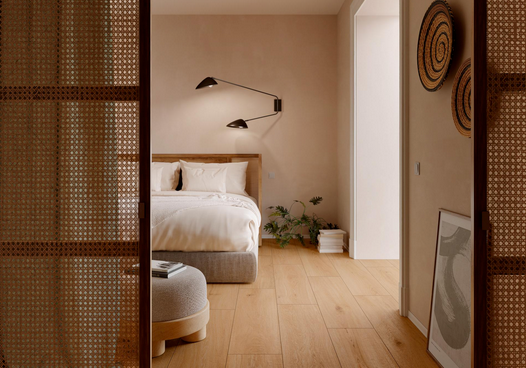 Oltre Italian Porcelain Tile - Caramel Chevron