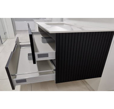 Fluted Wall Hung Drawer 750mm Vanity