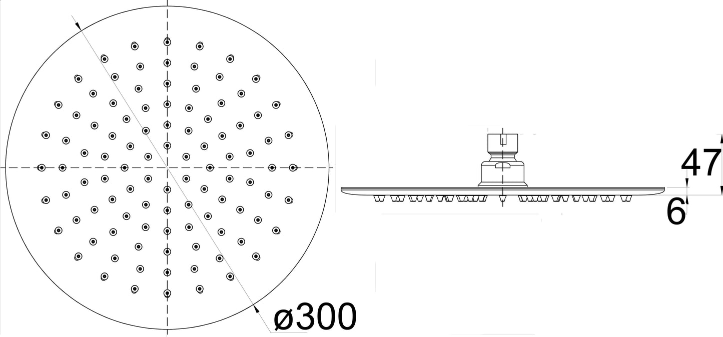 Kara 304 Stainless Steel Overhead Shower - Mirror Polish