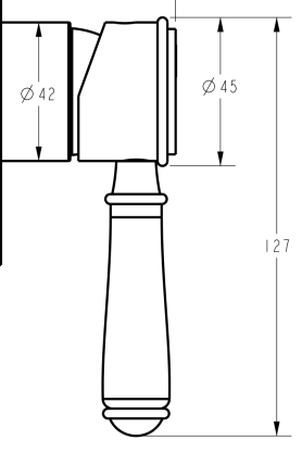 Clasico Ceramic Handle - Chrome