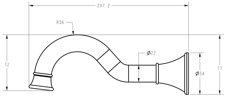 Clasico Spout - Chrome