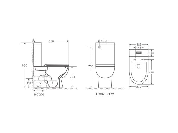 Moi Back-To-Wall Toilet - Gloss White