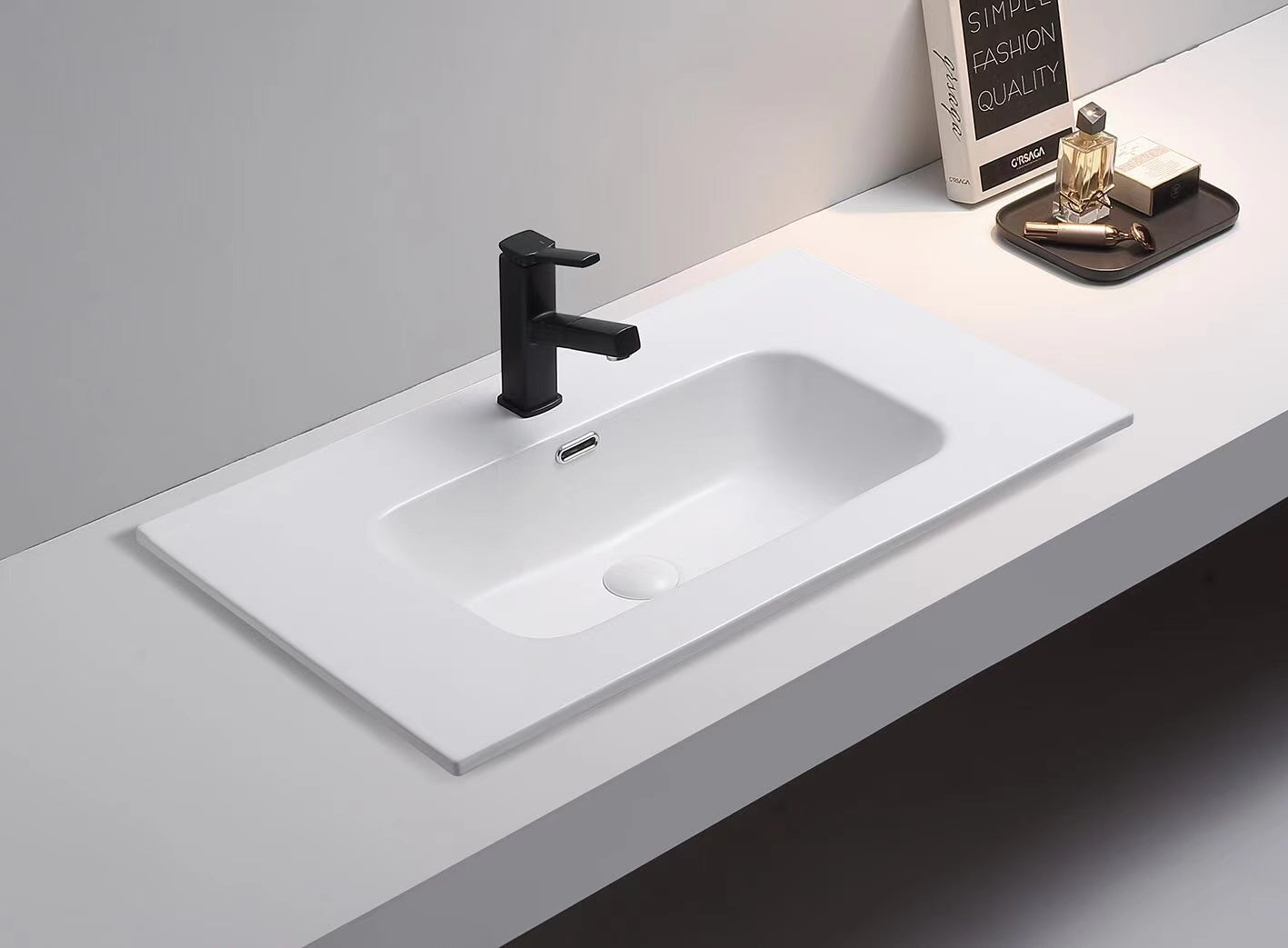 Acacia Shaker Floor Standing 600mm Vanity - White