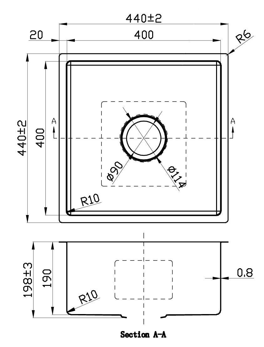 Cora Single Bowl Sink 400×400