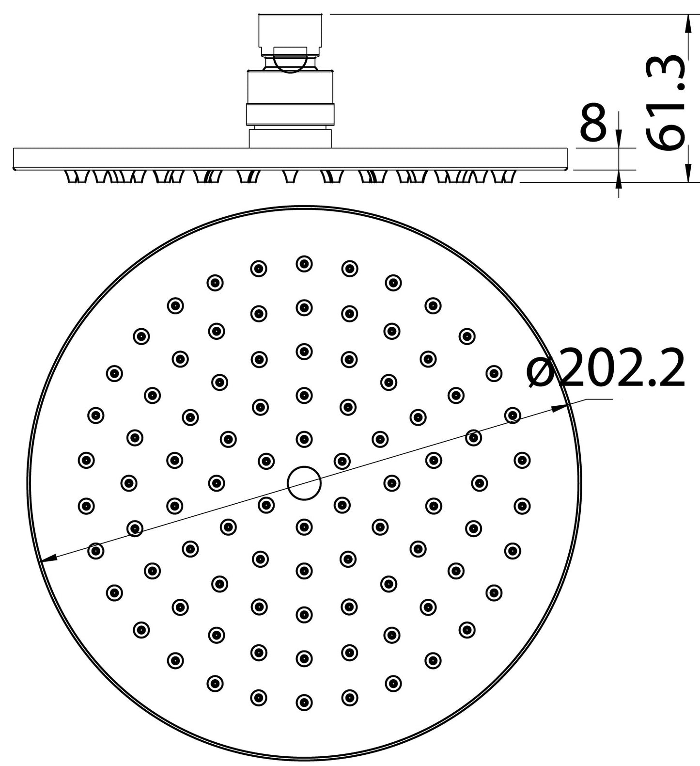 Cora Overhead Shower - Gunmetal