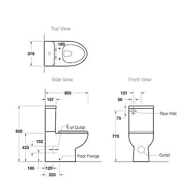 Kohler Parliament Back-To-Wall Toilet Suite