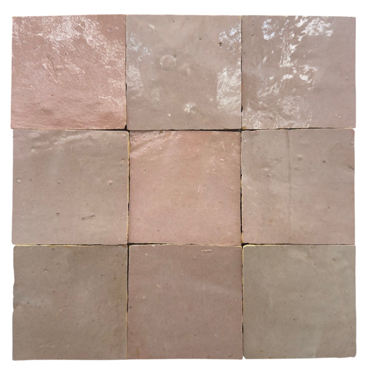 Zellige Blush Square Tile 100x100