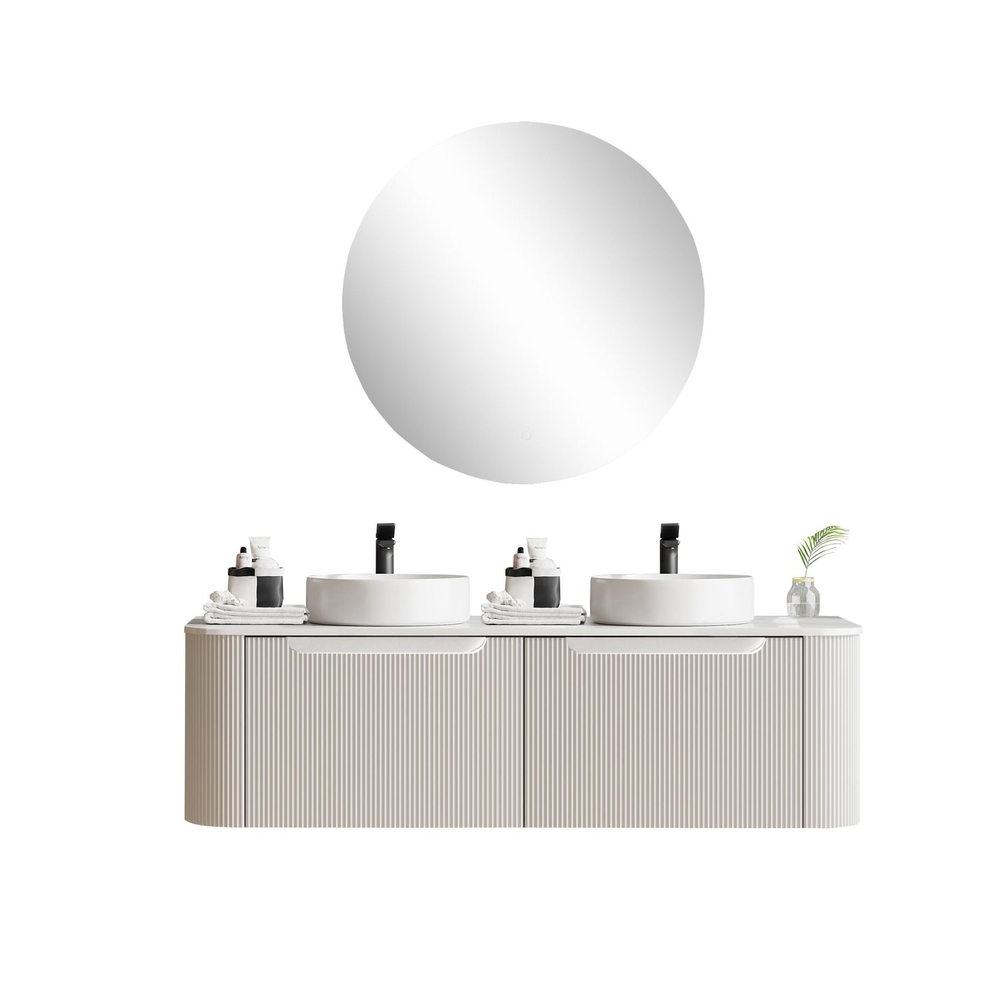 Rome Wall-Hung 1500mm Vanity - Matte White