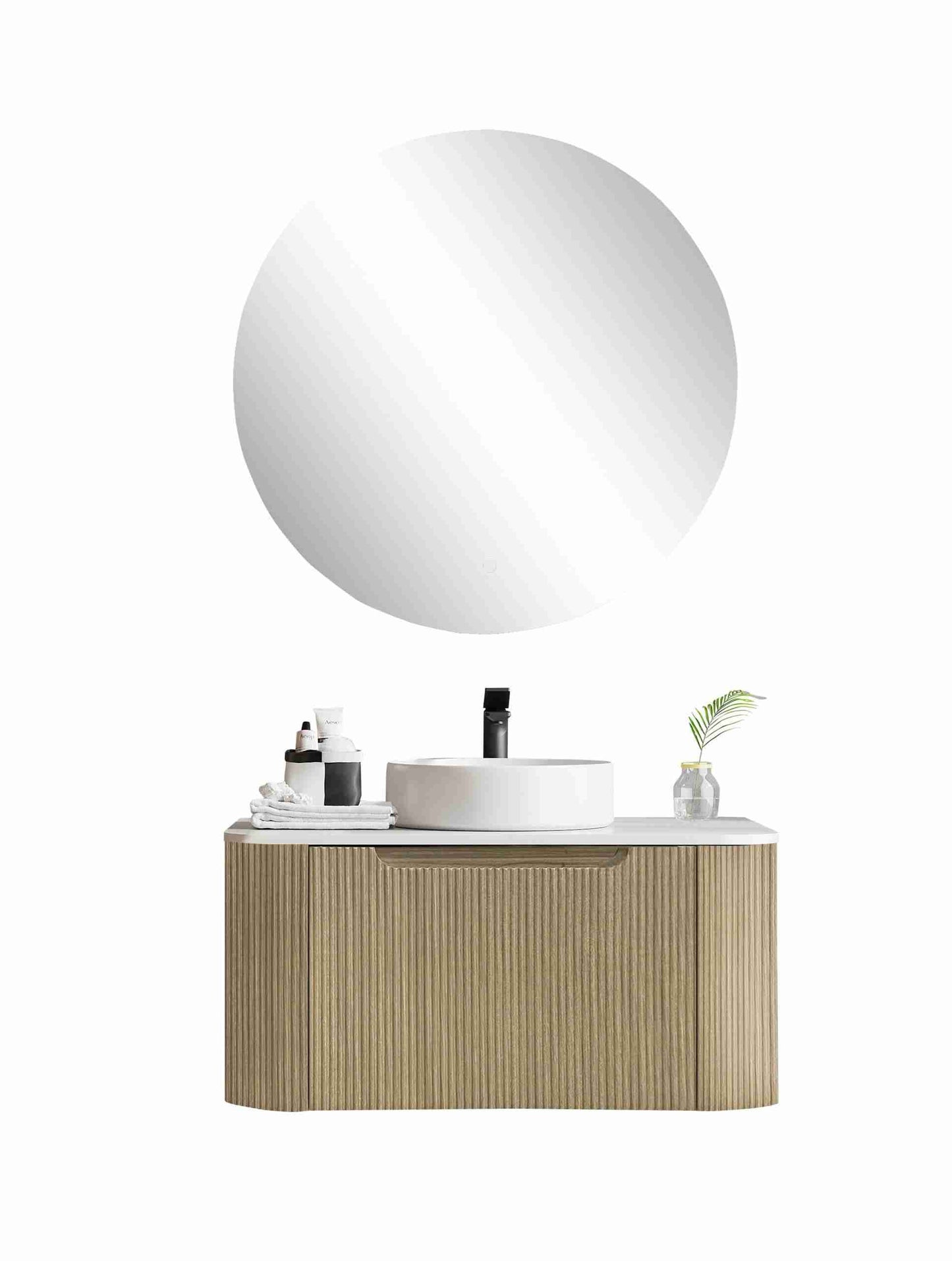 Rome Wall-Hung 750mm Vanity - Bur Oak