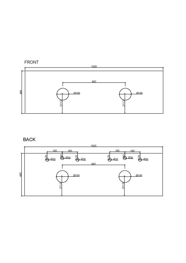 Rhea Fluted Wall-Hung Vanity 1500mm – Natural Oak