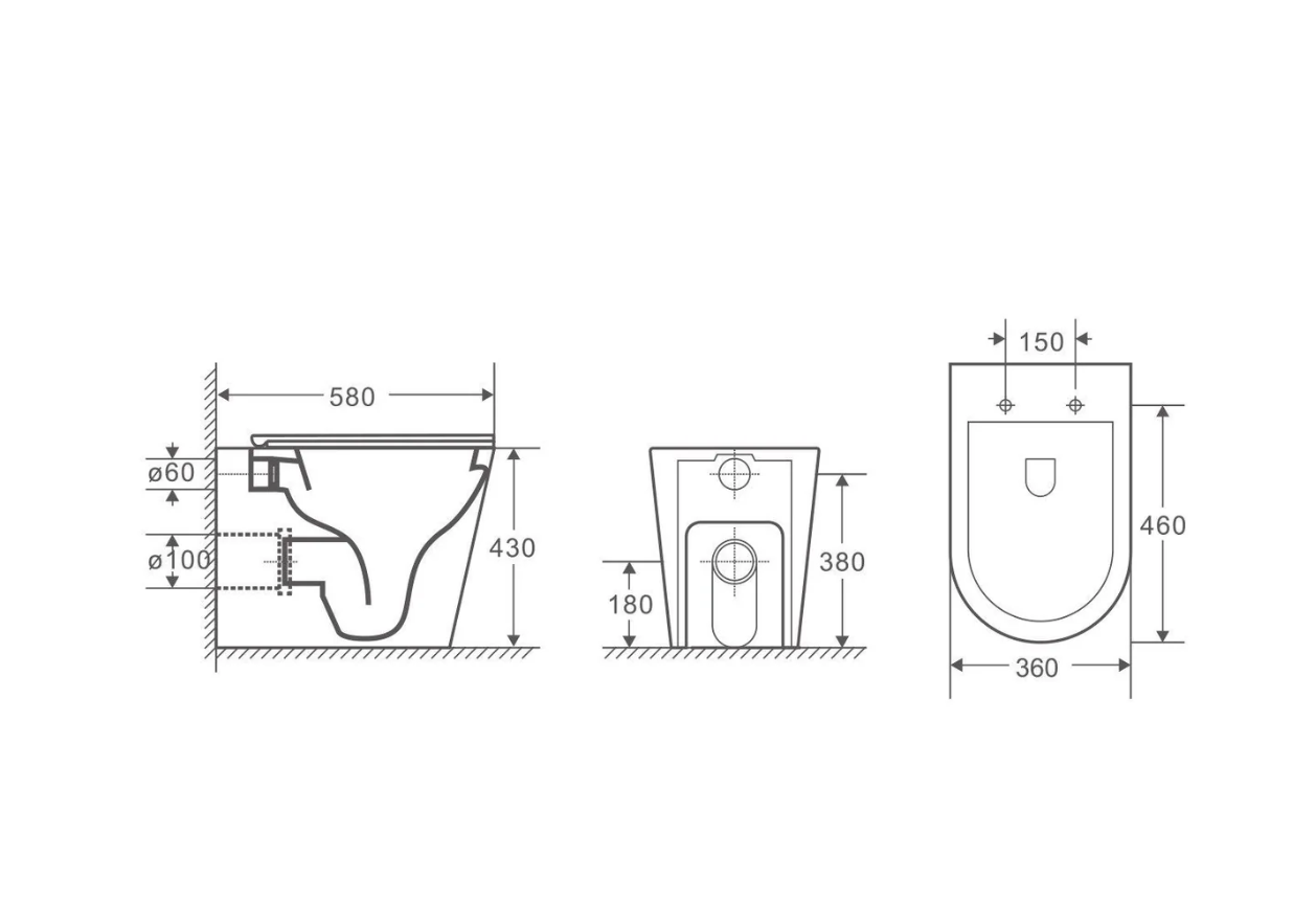 Berlin Wall-Faced Floor Pan - Matte White