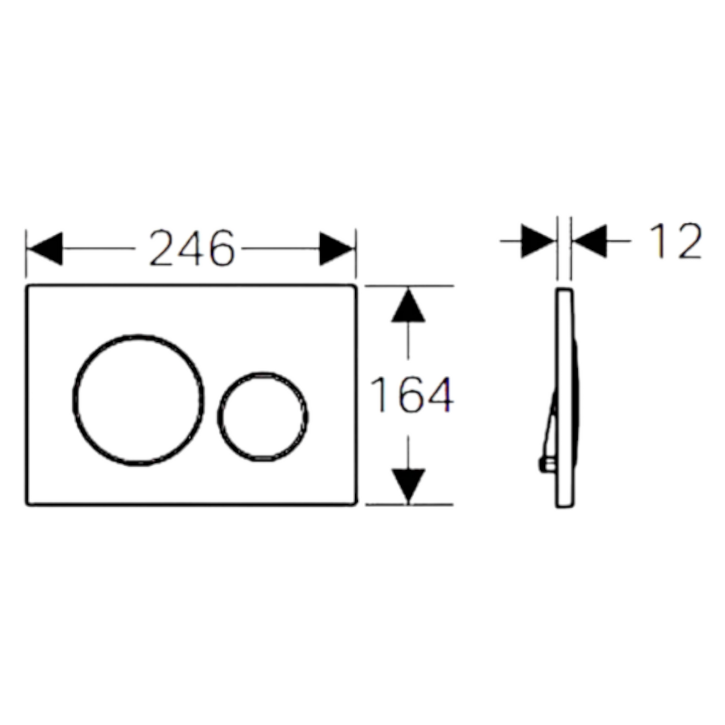 Geberit Sigma20 – Matte White Plate with White Trim