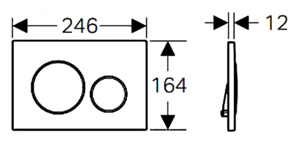 Geberit Sigma20 – Matte Chrome Plate with Chrome Trim