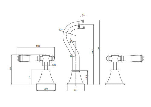 Clasico Bath Set - Chrome
