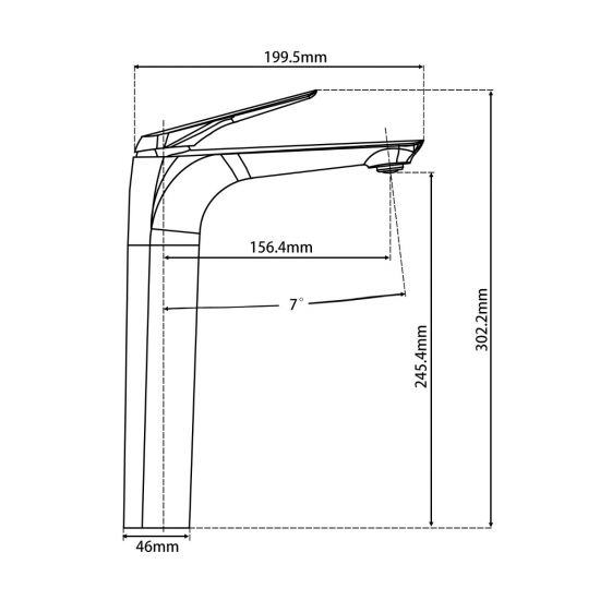 AU Tall Basin Mixer - Chrome