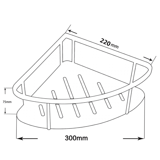 Chrome Stainless Steel Shower Shelf