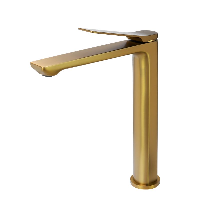 Rushy Tall Basin Mixer - Brushed Yellow Gold