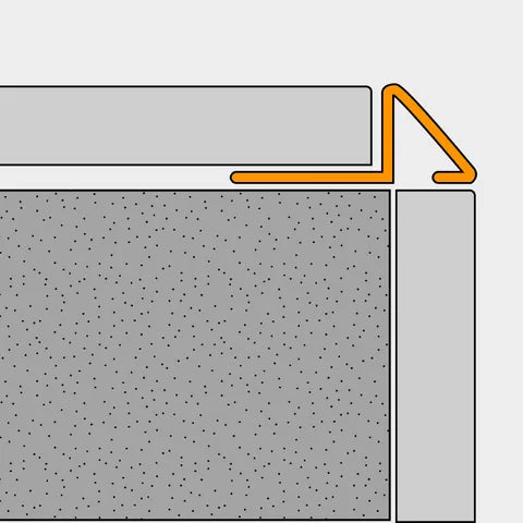 Amark Triangular Aluminium Tile Trim - Ash