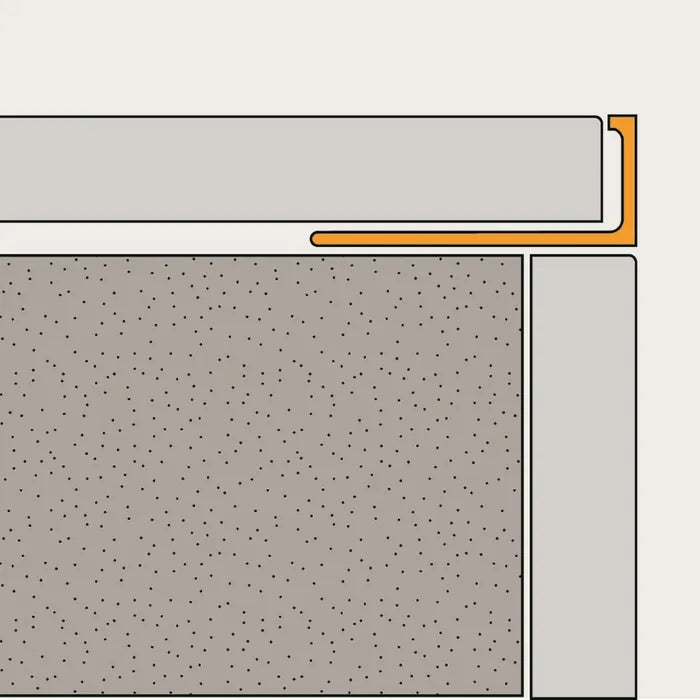 Amark L-Profile Aluminium Angle - Ash