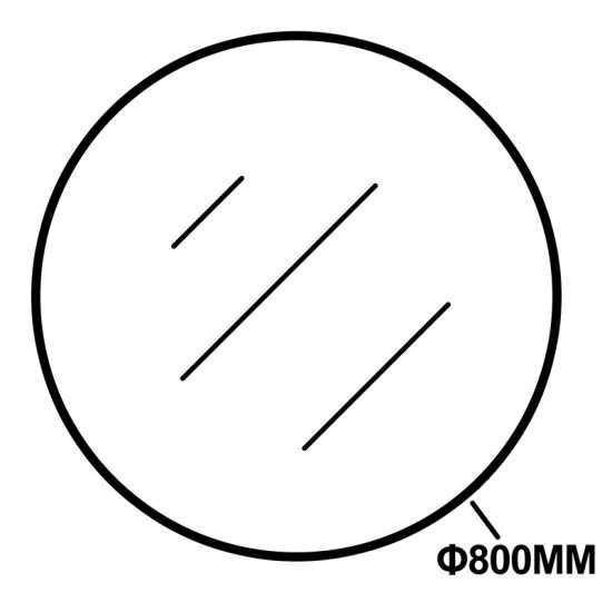 Black Aluminum Framed Round Bathroom Wall Mirror with Brackets