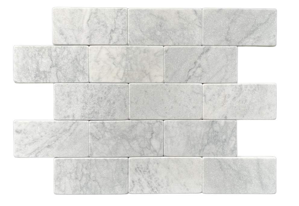 Subway Carrara Tumbled 150X75mm - Carrara