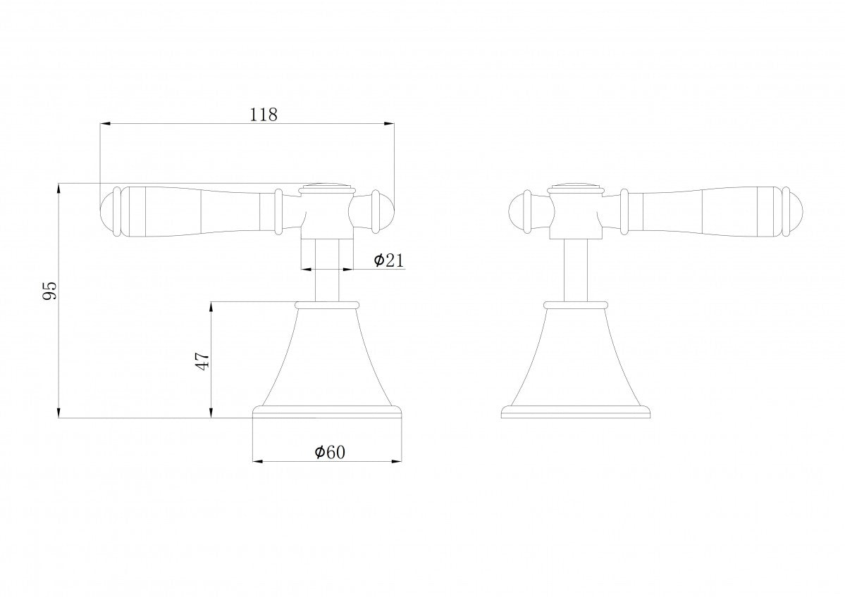Clasico Wall Top Assemblies - Brushed Gold