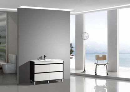 Floor Standing 1200mm Vanity - Matte White & Matte Grey