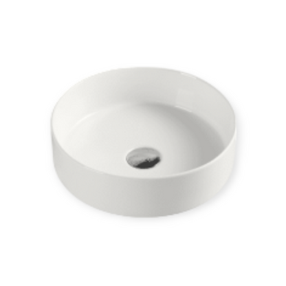 Spin Cylinder Above Counter Round Basin ⌀355mm - Gloss White