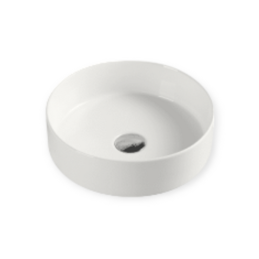 Spin Cylinder Above Counter Round Basin ⌀355mm - Gloss White