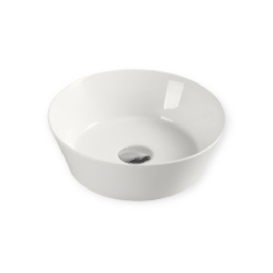Spin 36B Above Counter Round Basin - Gloss White
