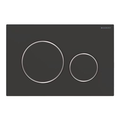Geberit Sigma20 – Matte Black Plate with Chrome Trim