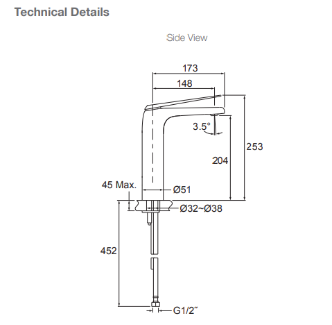 Kohler Avid Tall Basin Mixer - Chrome