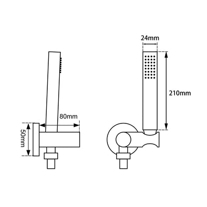 AQ Round Hand Held Shower Set - Brushed Nickel