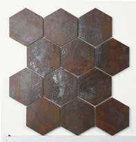 Hexagon Mettallic - Antique Iron/Antique Silver
