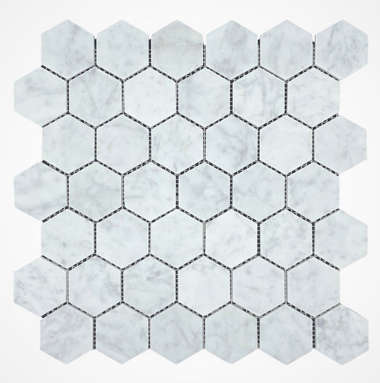 Hexagon Honed 48 - Carrara
