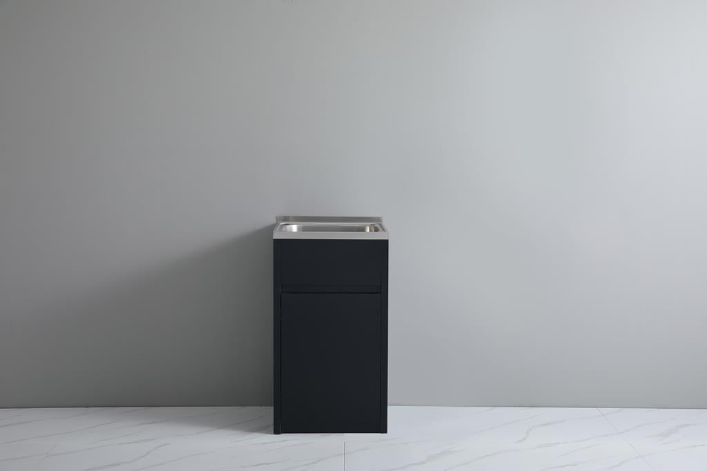 PVC Laundry Cabinet with Tub 40L - Black