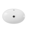 Boat Above Counter Oval Basin with Overflow - Gloss White