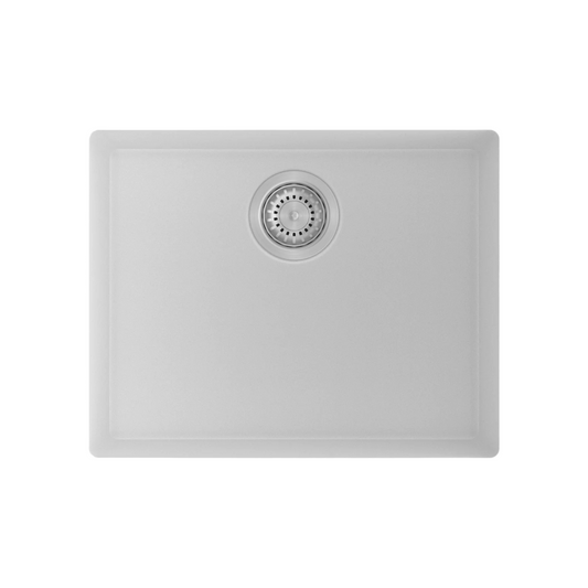 Carysil Granite Sink with Single Bowl 530x460 - White