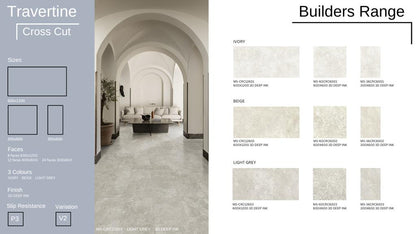 Travertino Cross Cut - Ivory
